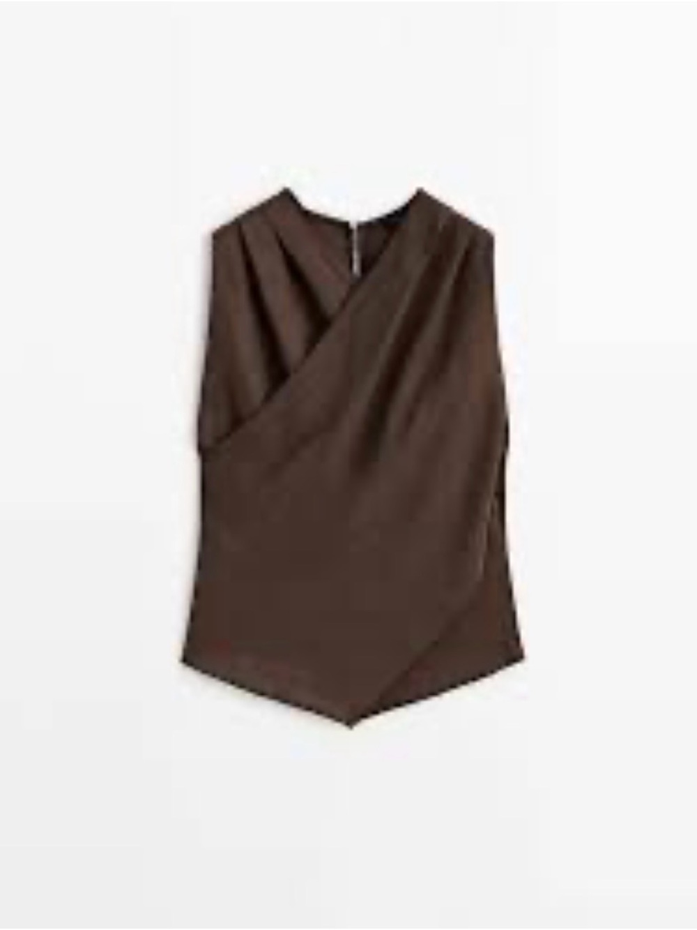 Mossimo Dutti 100% Linen Chocolate Brown Wrap Top Women’s SMALL